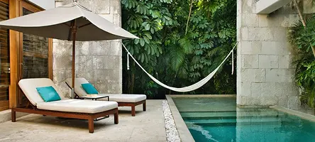 View of the pool and nature