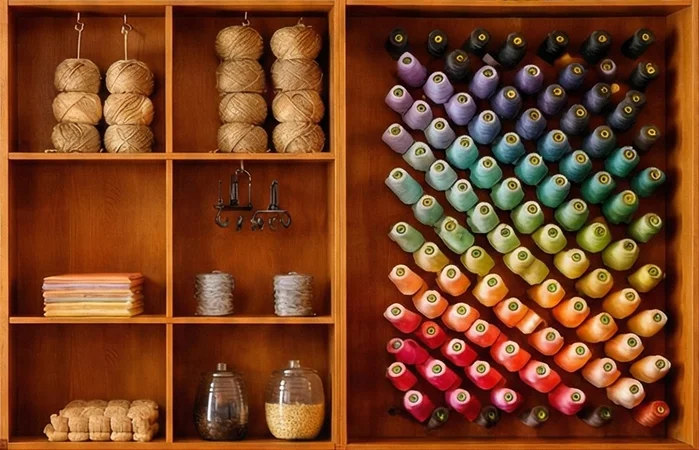 Pasillos tranquilos guiando a los espacios de Casita Roja